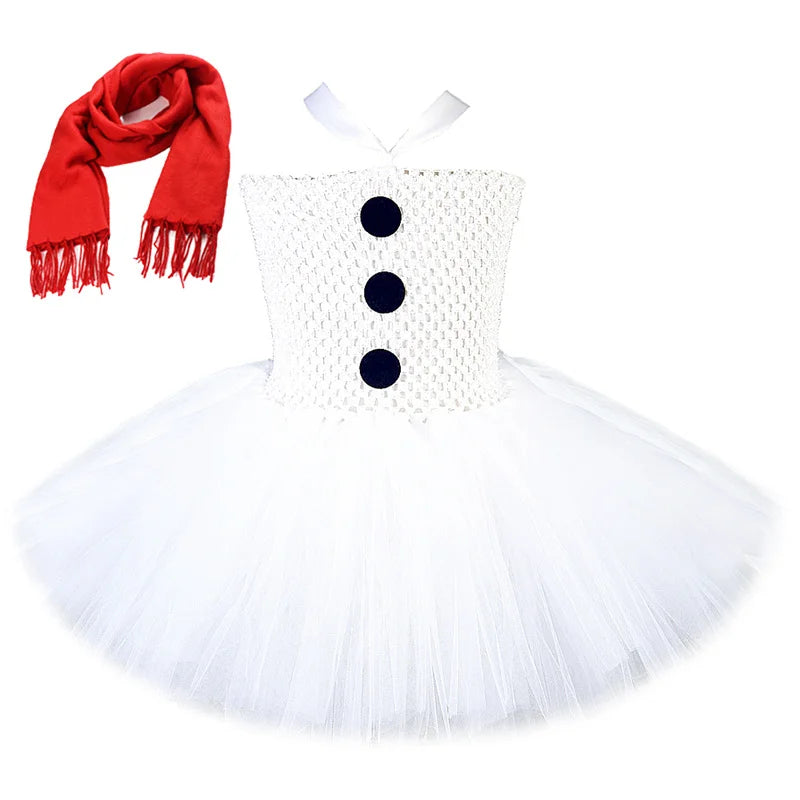 Christmas Snowman Tutu Dress for Girls