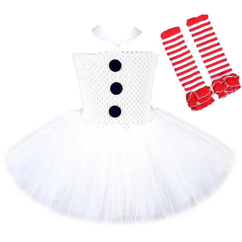 Christmas Snowman Tutu Dress for Girls