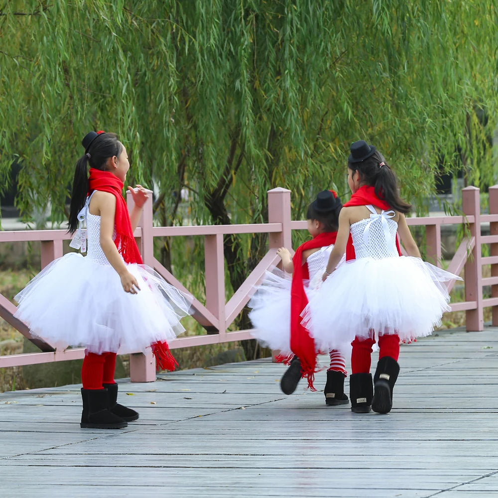 Christmas Snowman Tutu Dress for Girls