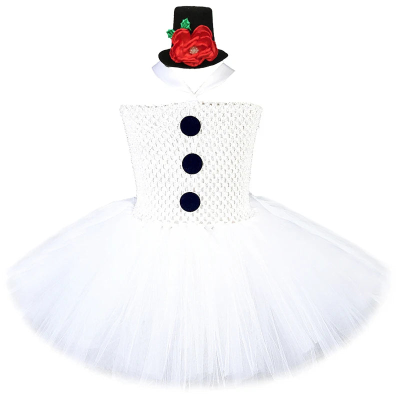 Christmas Snowman Tutu Dress for Girls