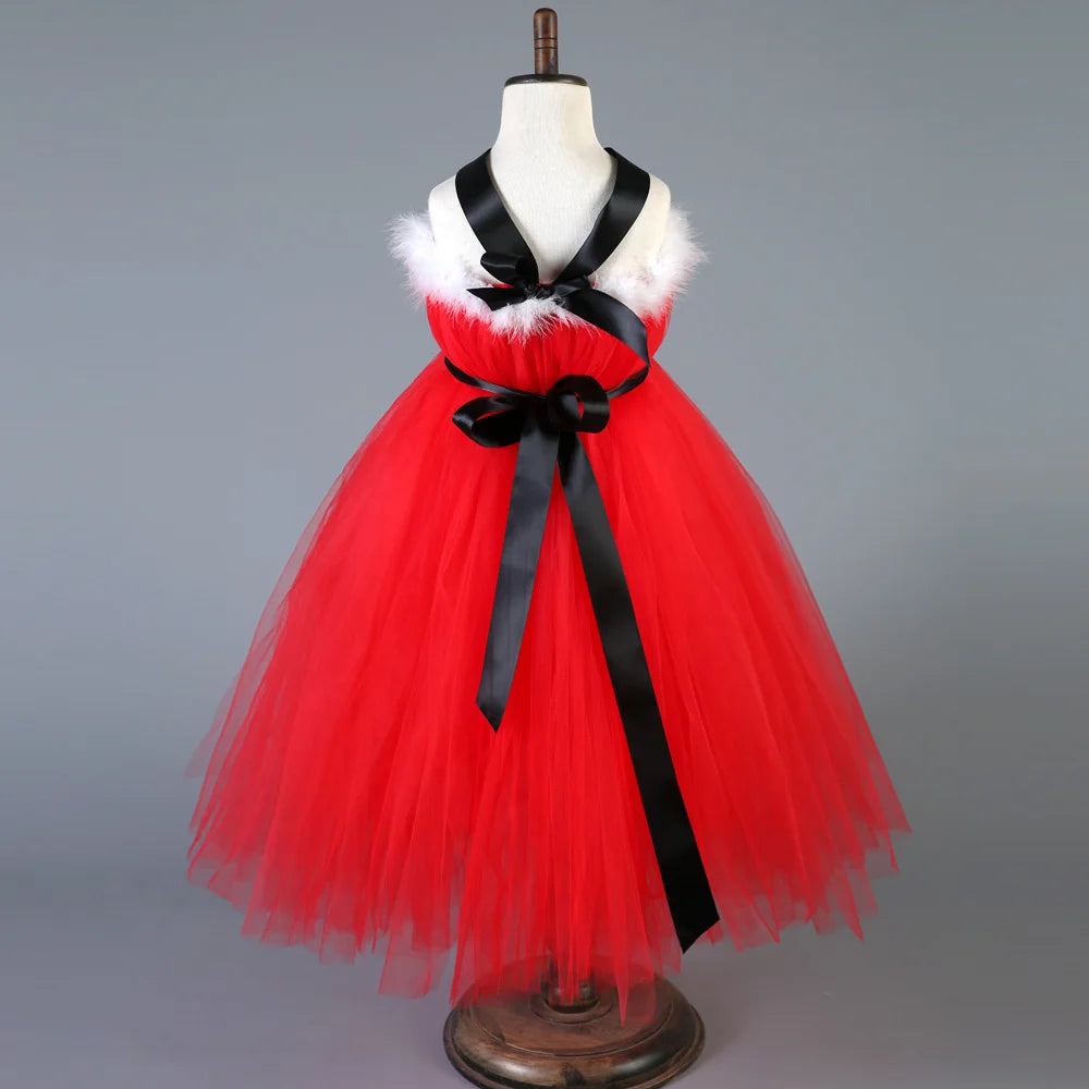 Santa Claus Christmas Tulle Dress for Girls