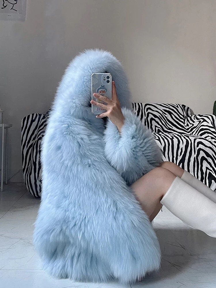 Thick Warm Soft Colored Faux Fur Jacket