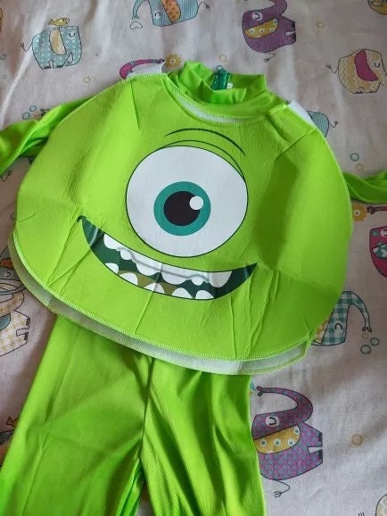 Funny Mike Wazowski Halloween Purim Costume Children's jumpsuit Monster University 3pcs 1
