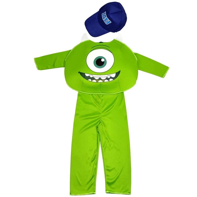 Funny Mike Wazowski Halloween Purim Costume Children's jumpsuit Monster University 3pcs 1