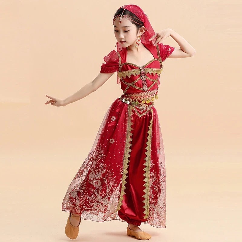 Children's belly dance new jasmine princess costume Indian dance Aladdin magic lamp girl performance costume