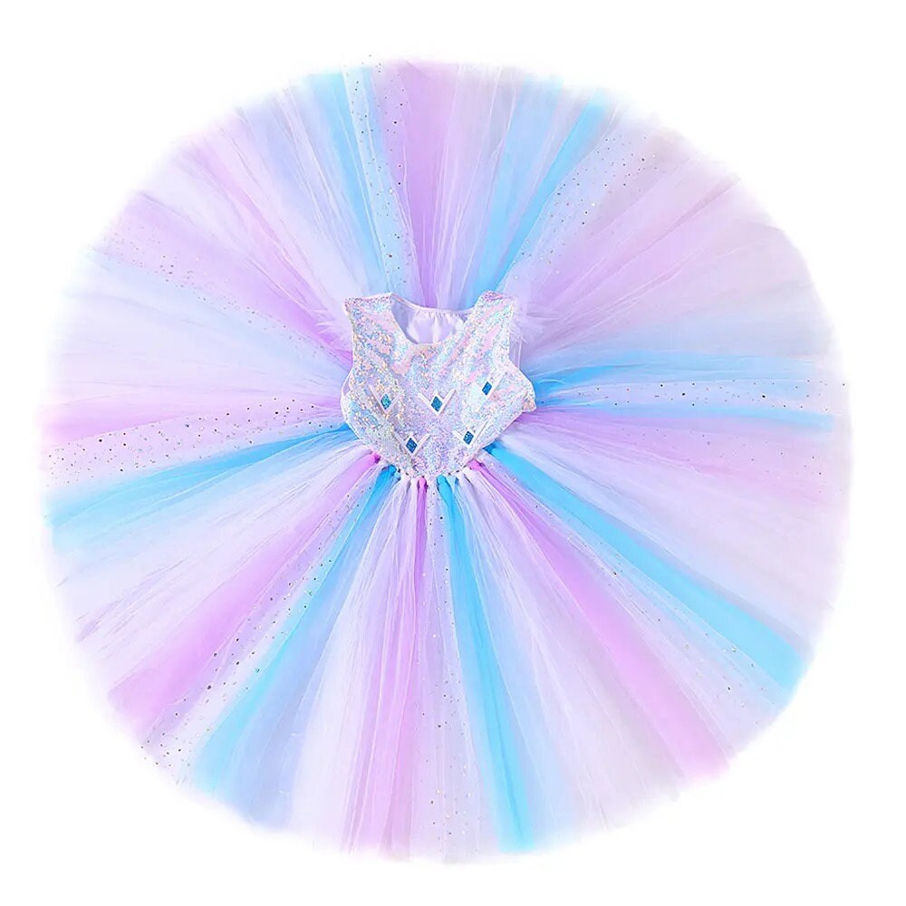 Disney Frozen Elsa Costumes for Girls Christmas Snow Queen Tutu Dress Halloween Birthday Party Outfit Kids Girl New Year Clothes