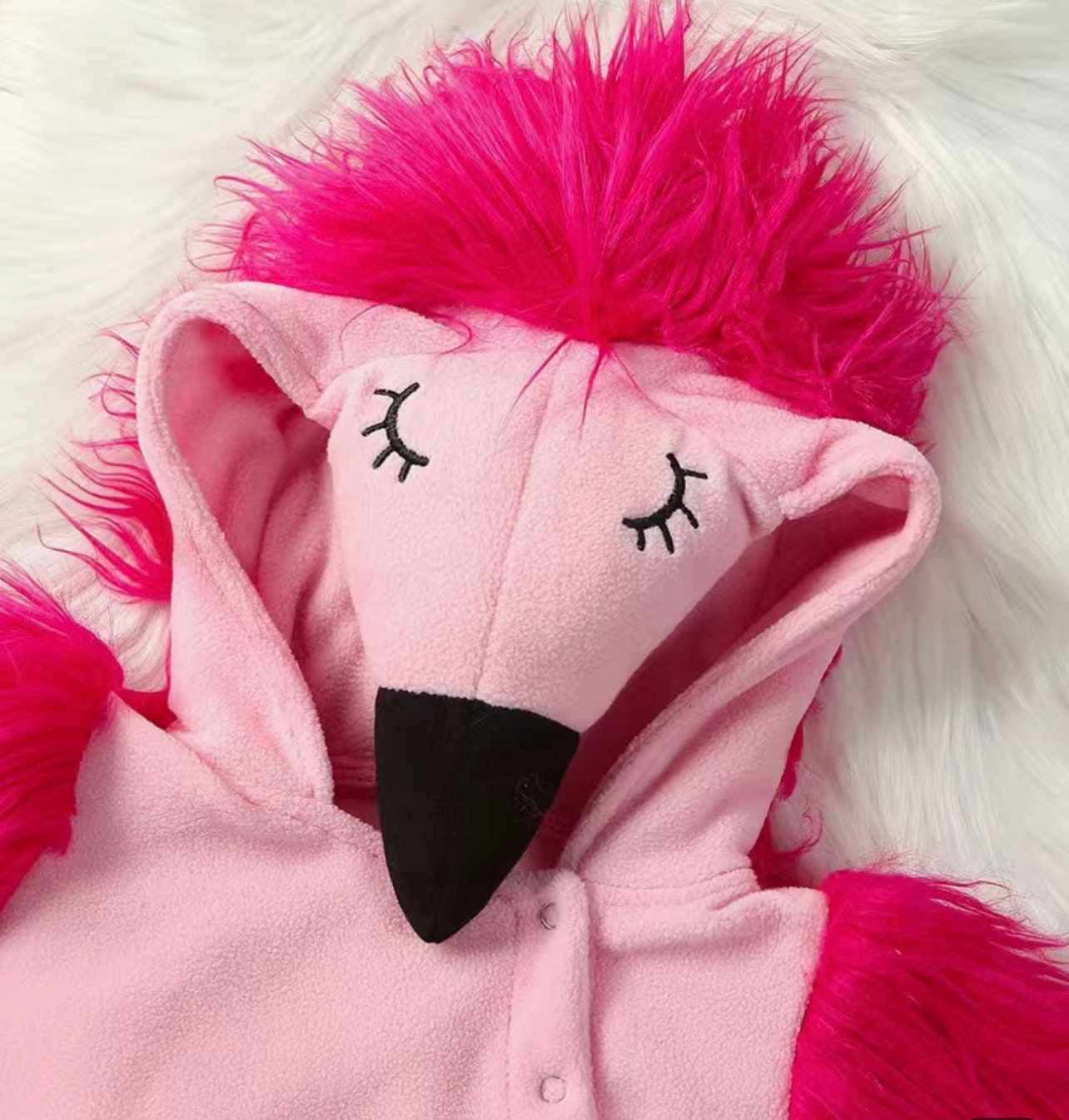 Baby Girls Romper Sets Flamingo Long Sleeve Hooded Zipper Bodysuit With Wings Socks Fall Halloween Costumes