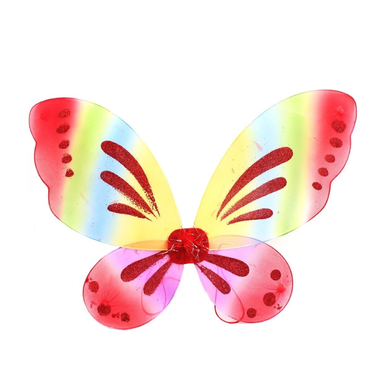 Sparkly Rainbow Fairy Tutu Dress with Wings Wand for Girls Flower Birthday Party Halloween Costume Kids Princess Fancy Dresses