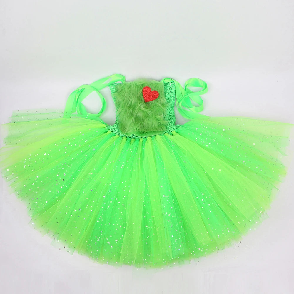 Grinchmas Tutu Dress Costume Set