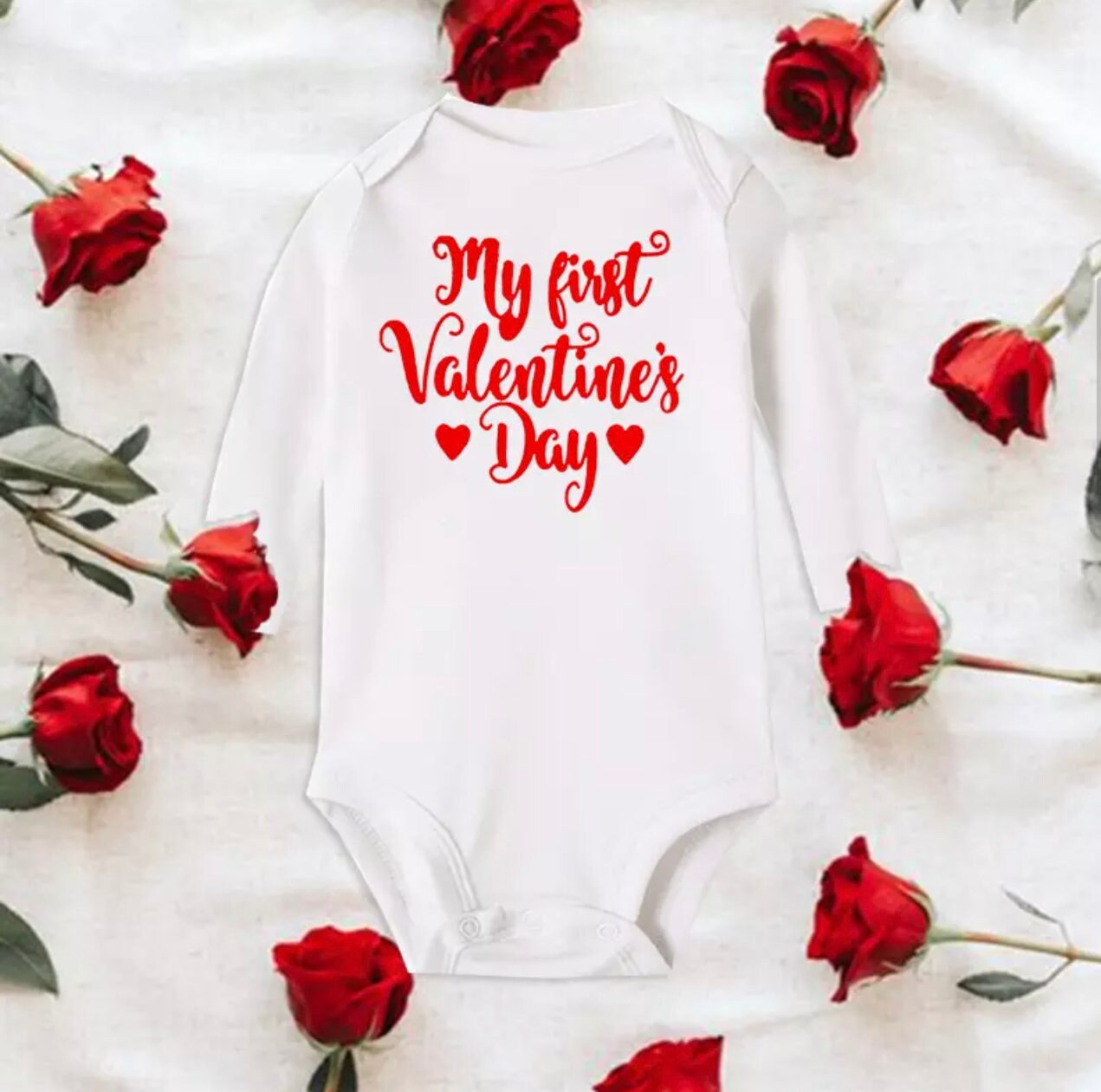 My 1st Valentine's Day Summer Newborn Infant  Clothes Funny Cute Toddler Jumpsuits Bodysuits Outfits Baby Festive Outfit Rompers