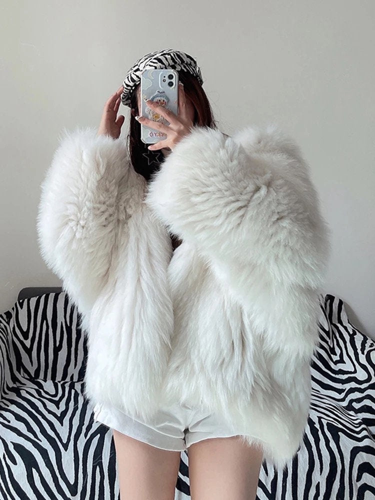 Thick Warm Soft Colored Faux Fur Jacket