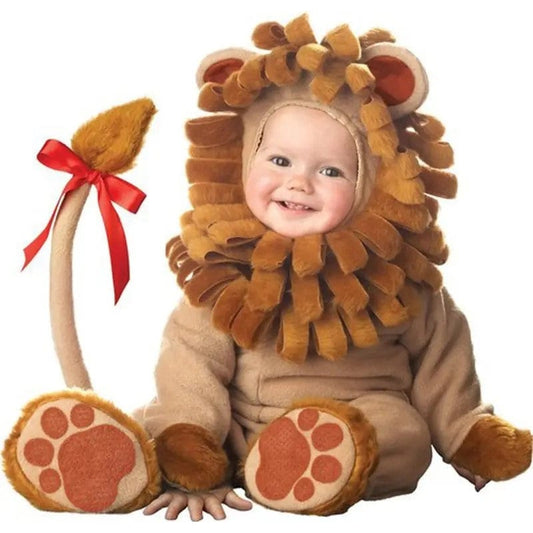 Lion Costume Baby Boy Girl Halloween Animal Cosplay Clothes Anime Suit Funny Onesie Kigurumis Festival Chiristmas Outfit