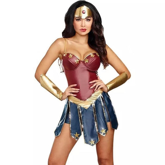 Halloween Sexy Women Dress Up Dress Cosplay Superhero Woman Cosplay Costume Adult Costum