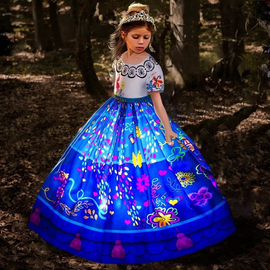 Encanto Mirabel Charm LED Light Up Dress for Girls Cosplay