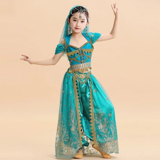 Children's belly dance new jasmine princess costume Indian dance Aladdin magic lamp girl performance costume