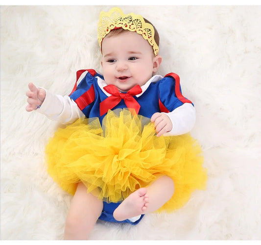 Snow White Girl Romper tutu Dress Princess Cosplay Baby Clothing Sets Kids Girls Dresses Party Infant/Toddler Costume Clothes