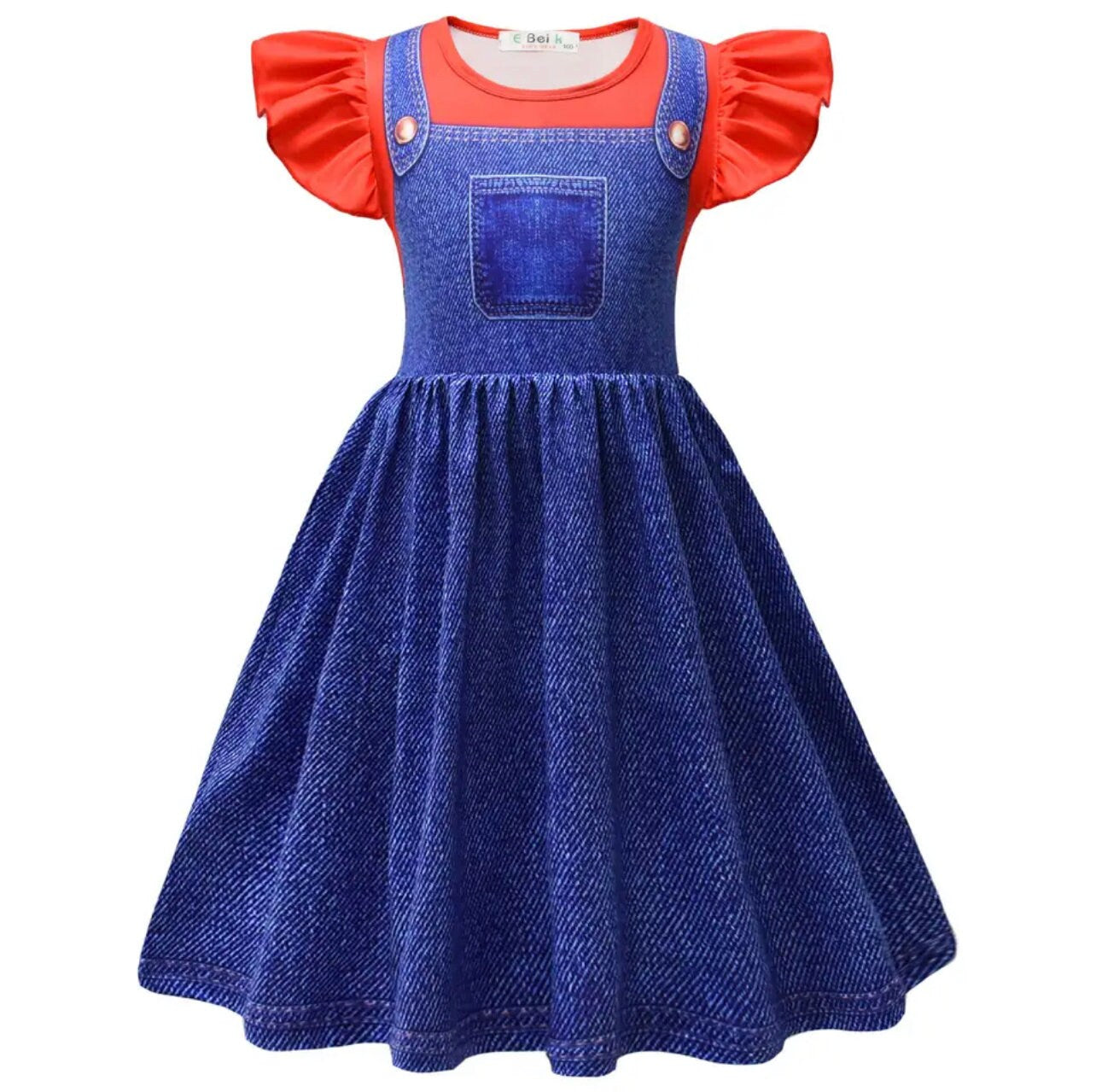 New Girl Peach Princess Dress Kids Movie Role Playing Cosplay Costume Birthday Party Stage Performace