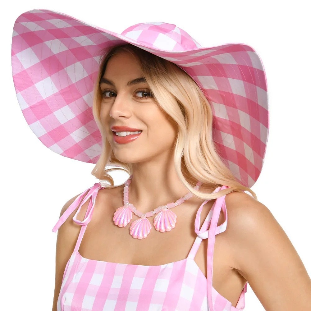 Pink Plaid Dress Women Costume