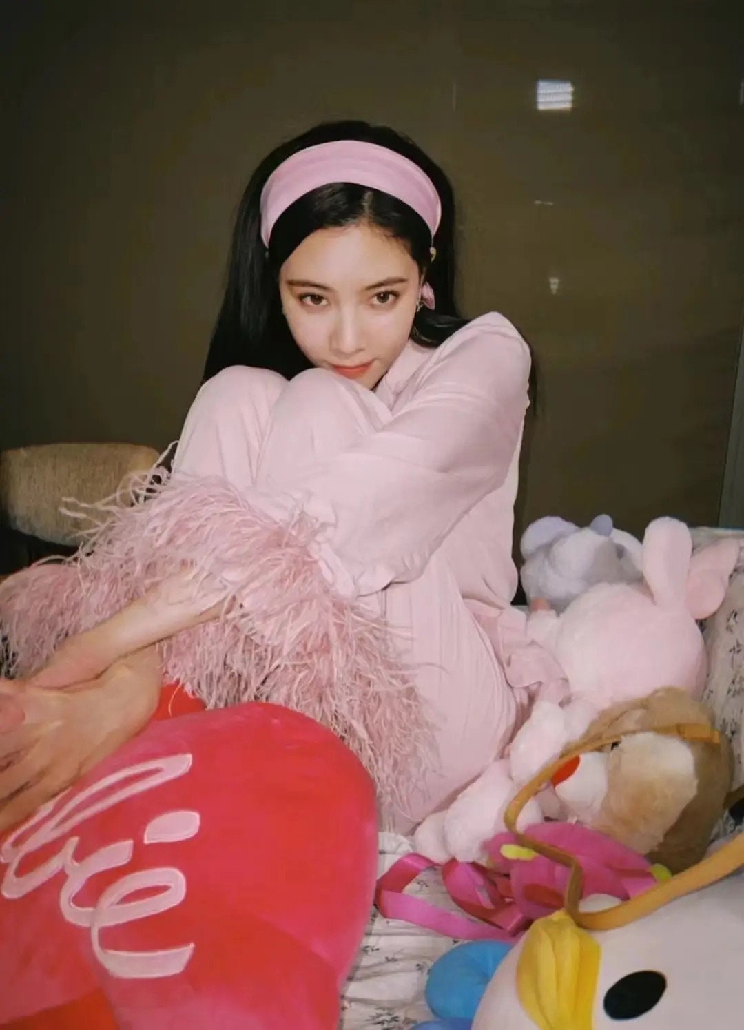 Long Sleeve Ostrich Feather Pajamas for Women, Factory Direct Luxury Pajama Set  Fancy Party Wear