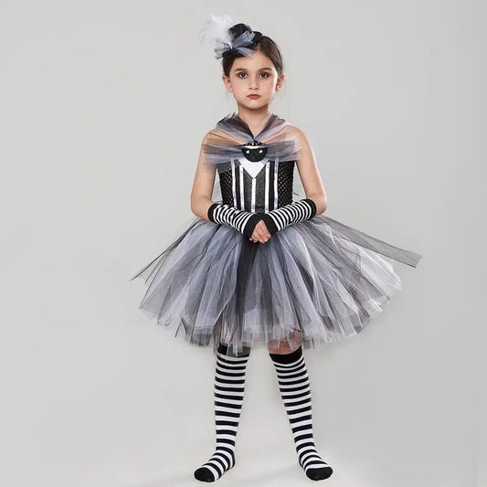 Jack Skellington Halloween Costume Baby Girl Nightmare Before Christmas Clothing Kids Cosplay Carnival Party Fancy Tutu Dress