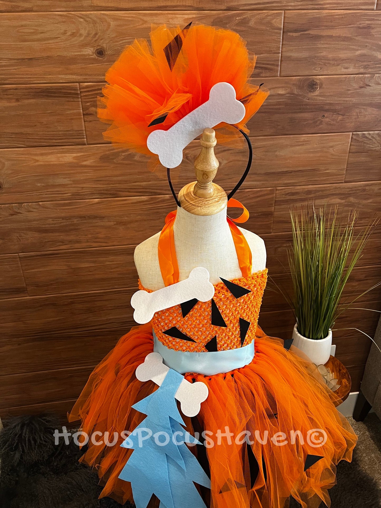 Pebbles Flintstones Costume with Bow