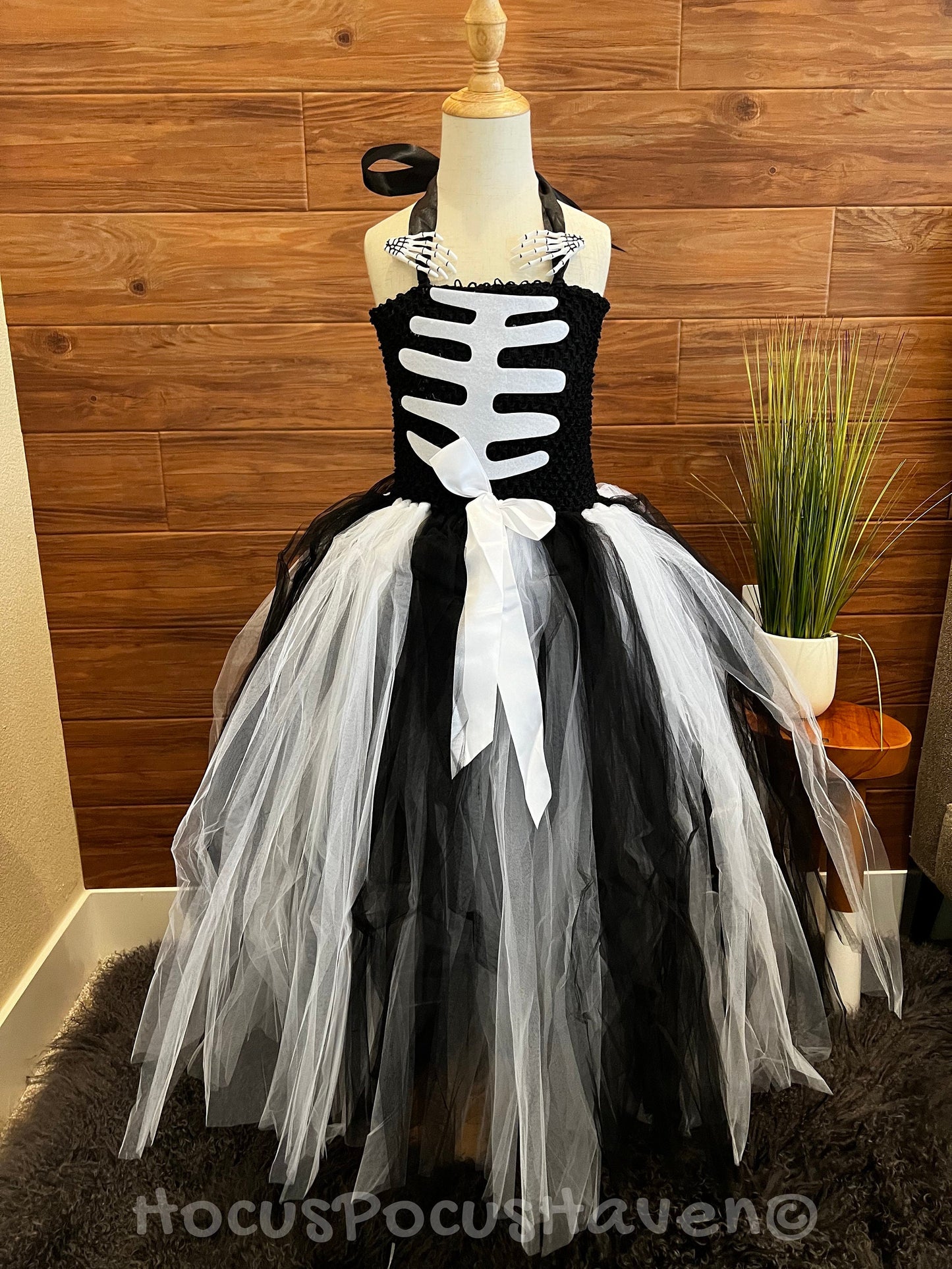 White Black Skeleton Halloween Costume