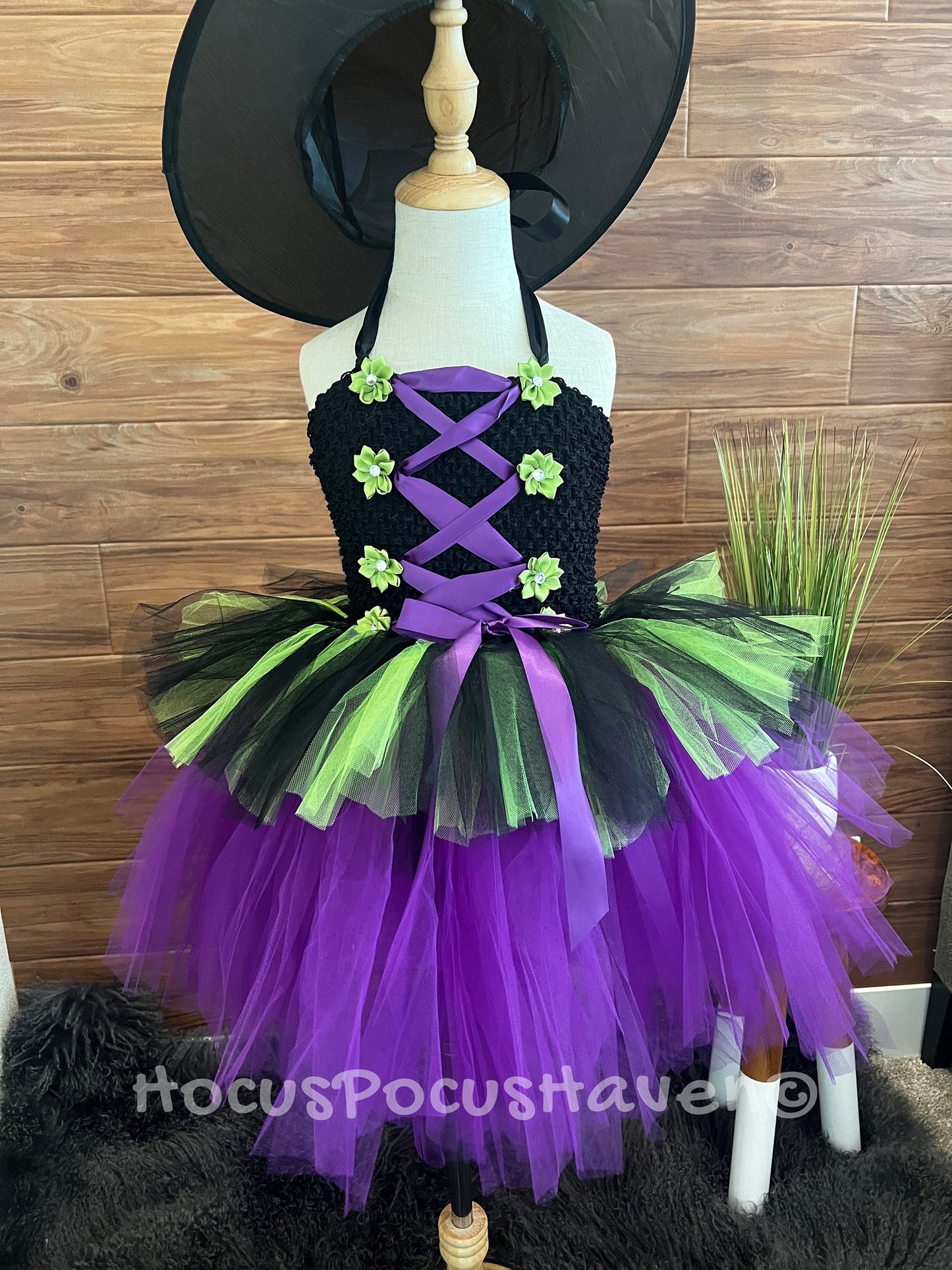 Purple and Black Witch Tutu Costume