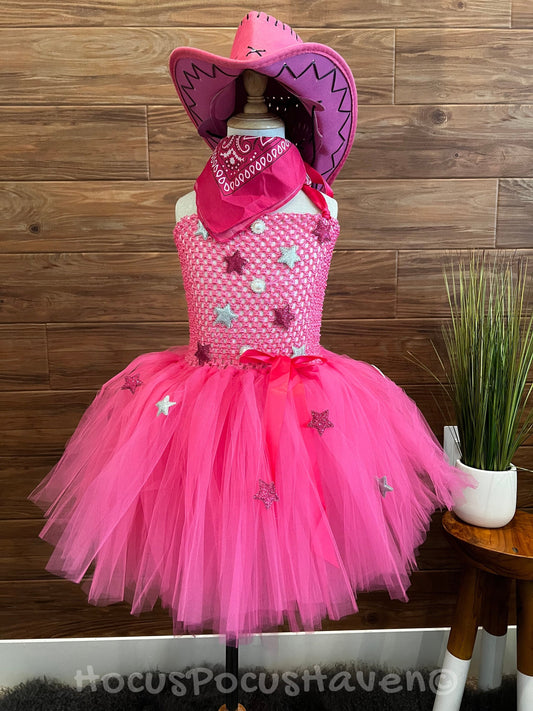 Hot Pink Cowboy Tutu Dress Costume