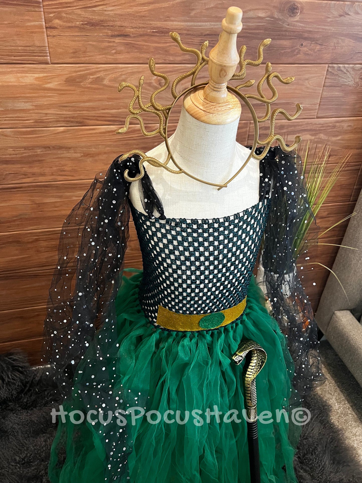 Green Medusa Costume with Headpiece