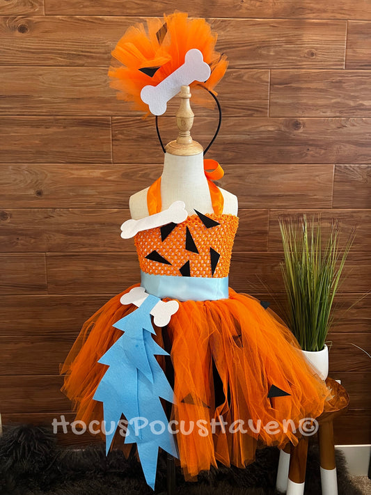 Pebbles Flintstones Costume with Bow