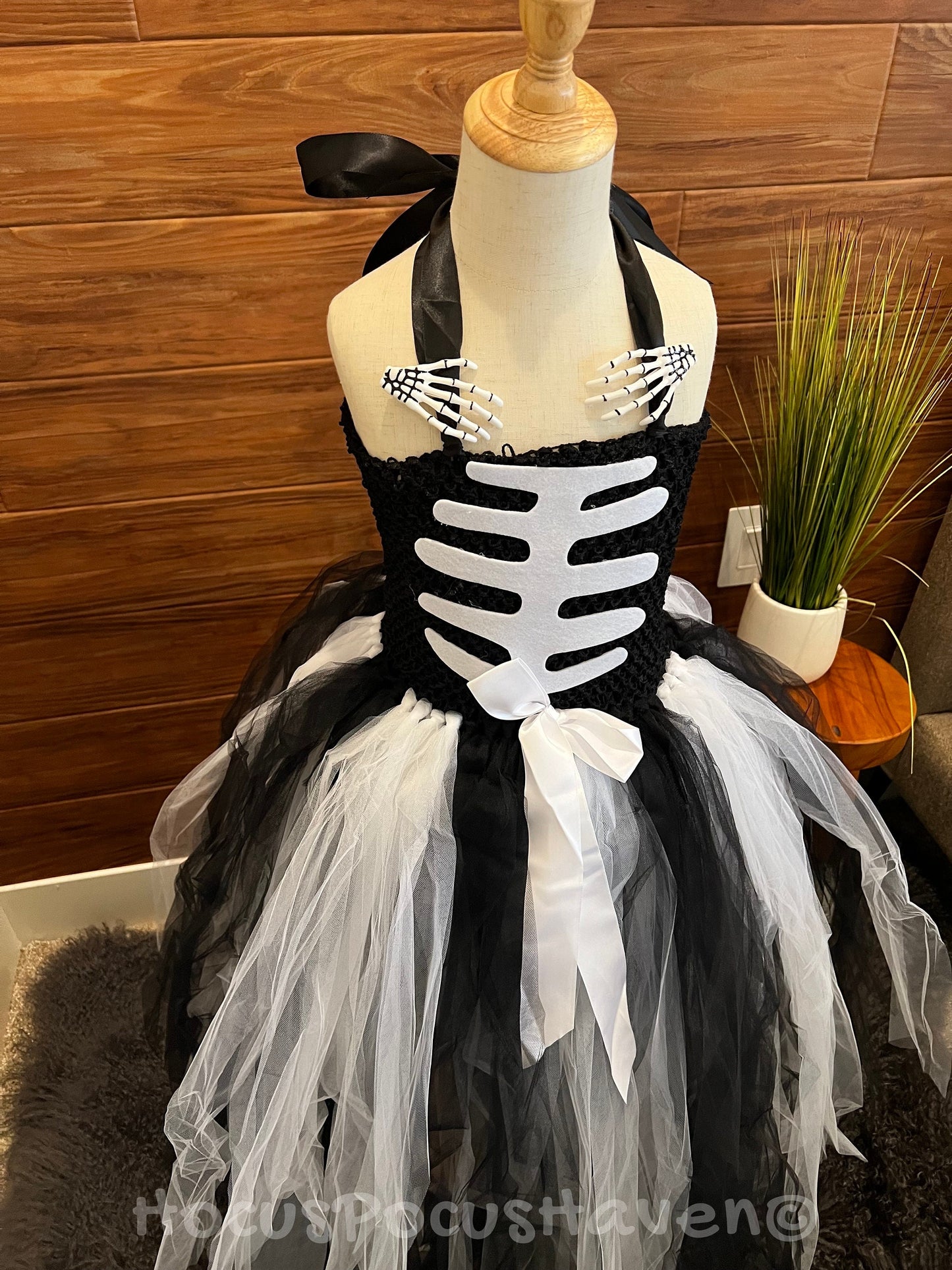 White Black Skeleton Halloween Costume