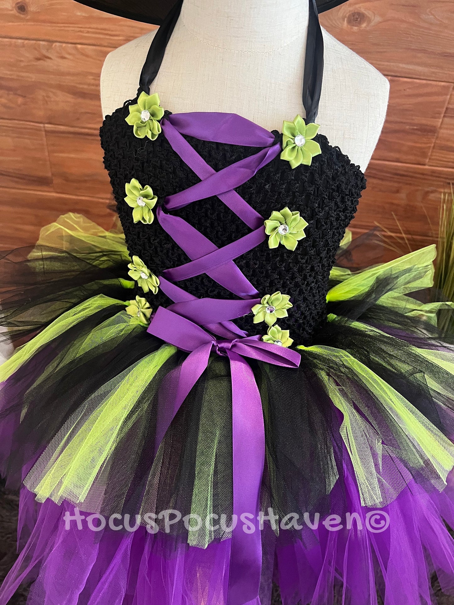 Purple and Black Witch Tutu Costume